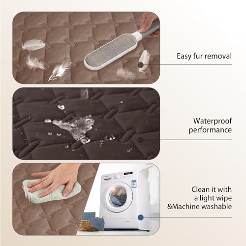 gogobunny 100% Double Sided Waterproof Dog Blanket Soft Pet Bed Cover Reversible Protect Furniture Couch Sofa Car for Puppy Dog Cat (Dark Coffee/Light Coffee, 30x30 Inch (Pack of 1)) - color: Dark Coffee/Light Coffee, size: 30x30 Inch (Pack of 1)