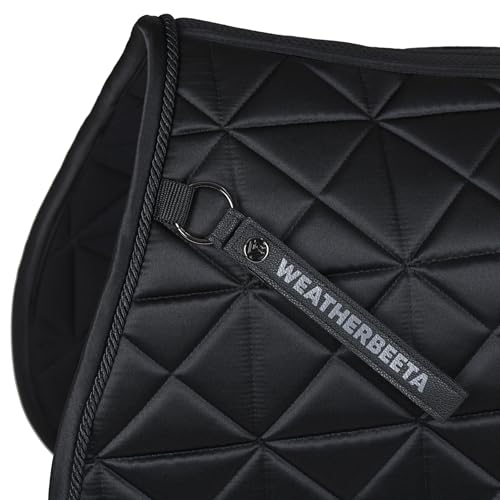 WeatherBeeta Satin Luxe Air-Tec Euro Jump Shaped Saddle Pad - color: Black