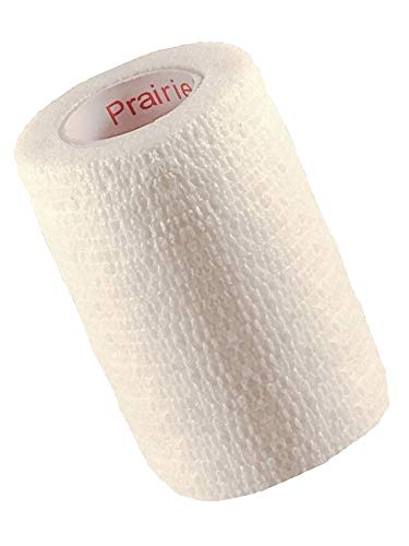 Vet Tape (White) (2 Pack) (3 Inch x 15 feet) Self Adhesive Adherent Adhering Cohesive Flex Self Stick Bandage Grip Roll Dog Cat Pet Horse - color: White, size: 2 Rolls