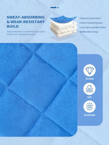 Harrison Howard All Purpose Saddle Pad for Horse Riding Non-Slip Suede English Saddle Pad Soft Cushioning for Horse Back Gobalt Blue