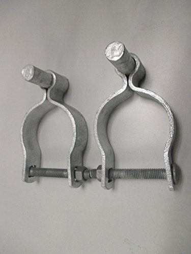 Pressed Steel Chain Link Fence Post Hinge w/Bolt - (2 Sets Pack) (1-3/8") - size: 1-3/8"