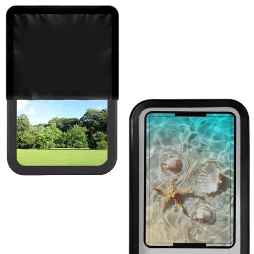 Beach Shells RV Door Window Shade Cover Universal Sun Shade Accessories Fits Most RV Window Camper Camper Privacy Entrance Sun Blackout Fabric - color: Beach Shells