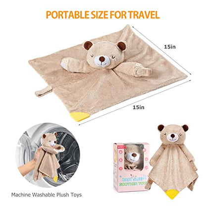 BEREST Baby Sound Sleep Soother- White Noise and Lullaby Infant Sleeping Aid with Cry Sensor at Nap Time Routine, Awesome Babies Gift Portable Plush Toddler Snuggle Toy, Infant Blanket (Deep Brown) - color: Deep Brown