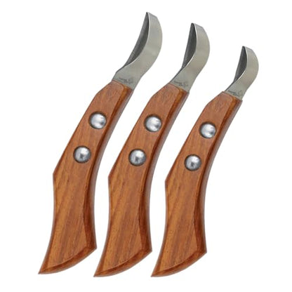 Farrier Loop Knives Hoof Knife-Premium Hoof Care Tool for Professional Farriers,Ergonomic Design for Easy Hoof Trimming, 3PC Set for Precision Hoof Grooming and Maintenance
