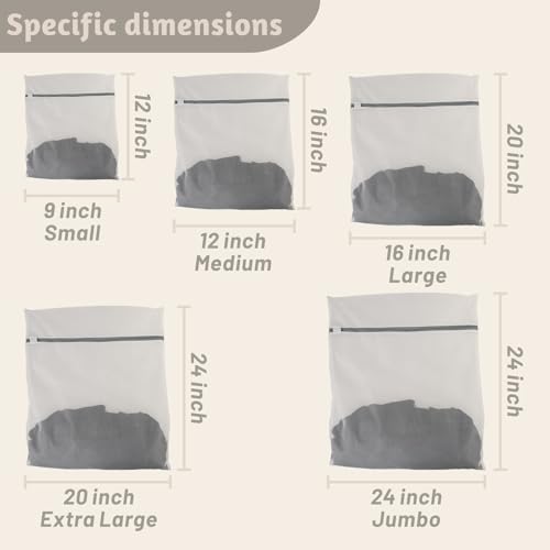 3 Pcs Premium Fine Mesh Laundry Bags, 3 Small 9 x 12 Inches Durable Laundry Wash Bags with Sturdy Zipper for Delicates, Laundry Bag for Delicates, Garment Bag for Washing Machine (3 Small) - size: Small
