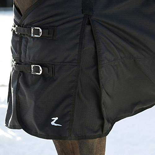 HORZE Nevada 1200D Lightweight Waterproof Horse Turnout Rain Sheet (No Fill) - Black - 78 in - size: 78 in