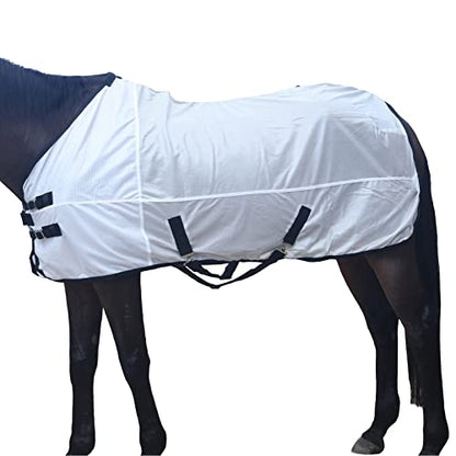Comfy Mesh Horse Fly Sheet Equine Summer Sheets Stand Neck White 81 - color: White, size: 81