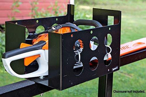 Buyers Products LT15 Black Multi-Rack Organizer For Landscape Trailers | Rubber Strap Rack Keeps Trimmers, Chainsaws, Blowers, And Lawn Tools Securely Stored On Open Or Enclosed Landscape Trailers