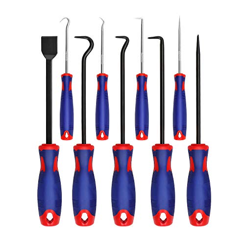 WORKPRO 9PCS Precision Pick & Hook Set with Scraper - size: Small