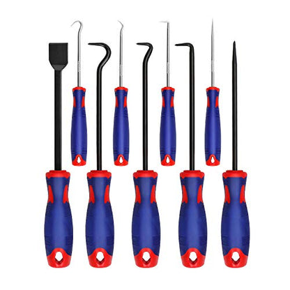WORKPRO 9PCS Precision Pick & Hook Set with Scraper - size: Small