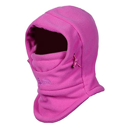 TRIWONDER Kids Winter Hats Balaclava Ski Mask for Boys Girls Toddlers Windproof Adjustable Cold Weather Face Mask Neck Warmer - color: Rose Red 2