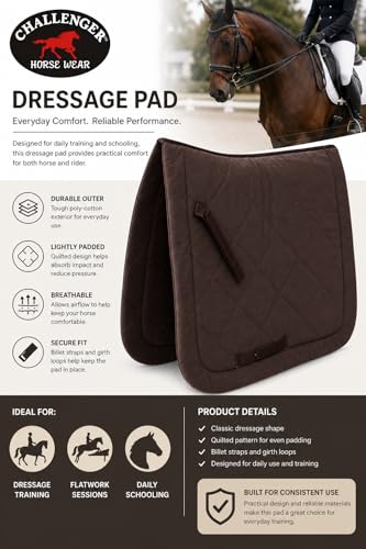 Horse Saddle Pad English Quilted Contoured All-Purpose Trail 72TS01 - color: Brown