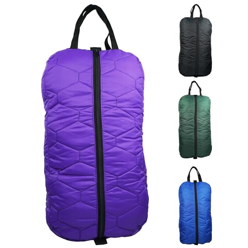 Bridle Bag for Horses, Durable Nylon Bridle Halter Bag with 3 Layers Padded Horse Tack Carry Bag-Large Capacity Protect Tack - color: Purple
