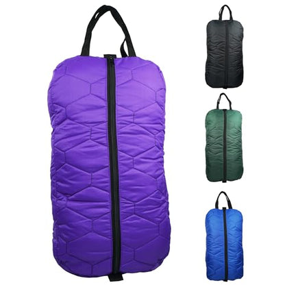 Bridle Bag for Horses, Durable Nylon Bridle Halter Bag with 3 Layers Padded Horse Tack Carry Bag-Large Capacity Protect Tack - color: Purple