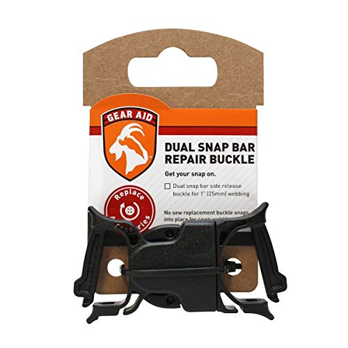 GEAR AID Dual Snap Bar Buckle, 1”, Black