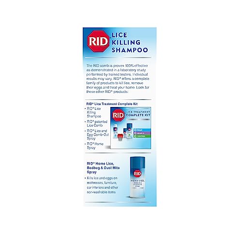 RID Lice Treatment Shampoo for Kids & Adults with Nit Comb, 2 Fl Oz | Permethrin Shampoo kills head lice and includes a nit comb for full removal; 2 fluid ounces - style: Shampoo