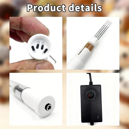Electric Felting Needle Machine, Wool Felting Tool, 1-7 Needles with Speed Control, Easy Needle Change, for Quick Felting, DIY Wool Painting and Felted Craft Work - color: White