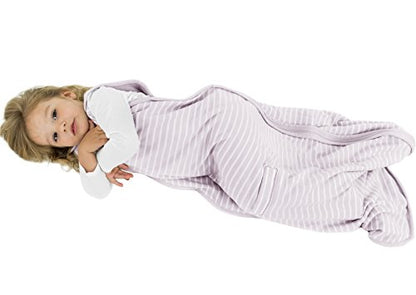 Woolino Toddler Sleeping Bag, 4 Season, Merino Wool and Organic Cotton Baby Wearable Blanket, 2-4 Years, Lilac - color: Lilac