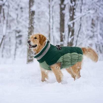 Lelepet Dog Coat for Small Dogs Waterproof Dog Jacket with Harness Built in - color: Teal Green, size: X-Small