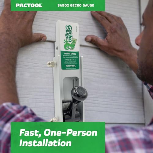 PacTool Gecko Gauge Aluminum - Hardie Board Siding Gauge for Installation - size: 5/16” Thickness for Hardie Siding, style: ALUMINUM