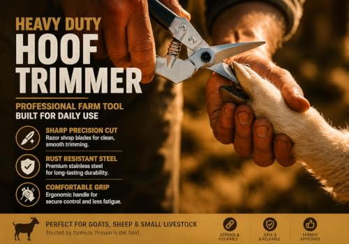 Goat Hoof Trimmers and Farrier Shears – Versatile Hoof, Wire, and Pipe Cutting Tool for Livestock – Silver (2pack) - style: Silver-Black-2pack