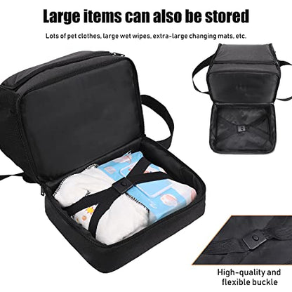 Dog&Cat Grooming Supplies Bag,Adjustable Compartments Grooming Bag for Pet