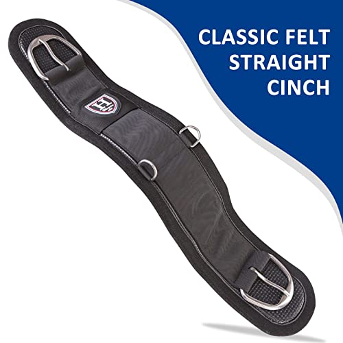 Harrison Howard Western Felt Lined Soft-Touch and Anti-Slip Straight Cinch for Horses 28" 30" 32" 34" - size: 32"