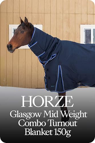 HORZE Glasgow Waterproof Combo Turnout Horse Blankets for Real Horses - size: 75 in