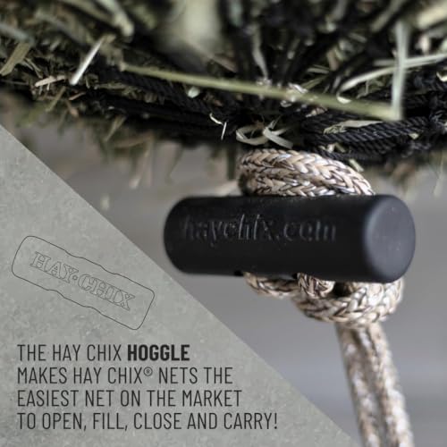 hay chix Half Bale Hay Net for Horses | 1 3/4" Holes, Amethyst Rope - color: Redemption Amethyst