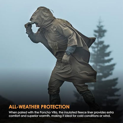 HAZARD 4 Fleece Poncho, Ultra-Plush Wearable Blanket for Home, Camp, Vehicle & Outdoor Use, Cold-Weather Insulation, PonchoVilla Layering System Compatible