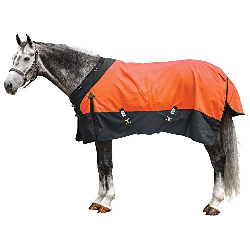 Classic II Surcingle Horse Turnout Blanket | Contour Collar | Horse Blankets for Winter Waterproof | 1200D Ripstop Durability | Winter Horse Blanket - color: Orange, size: Horse Size 74, style: Sheet (no insulation)