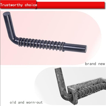 819t Trailer Gate Latch Spring Repair Kit 2PCS,Trailer Gate Pin,Trailer Ramp Latch,Trailer Latch,Trailer Door Latch,Heavy Duty Gate Latch,Utility Trailer Accessories, Spring Loaded Latch - size: 2*Alloy-M14in*6.1in-black