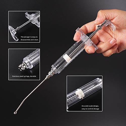 50ML Young Bird Feeding Syringe Set with 6 Tubes and 2 Spoon - size: 50ML