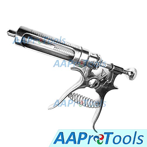 Multidose Automatic Adjustable Dose Gun Syringe 50mL Livestock Veterinary