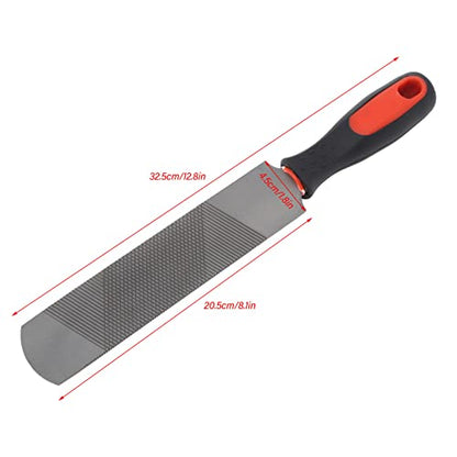 8 Inch Farrier Rasp File with Rubber Handle, Mini Horseshoe File Carbon Steel Farrier File Tool for Horses, Pig Hoof File, Goat Rasp,