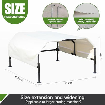 Robot Mower Garage, Rainproof UV-Proof Shelter for All Mowers（Large Size） - color: white