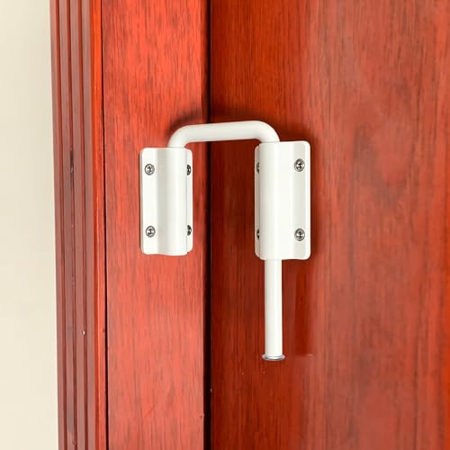 Patio Sliding Door Loop,2.36in 90/180 Degree Sliding Glass Door Latch，Security for Screen Door,Rv Sliding Door Latch,Barn Door Lock Latch,Security to Enhance Home Safety (White 1 pcs) - color: white 1 pcs