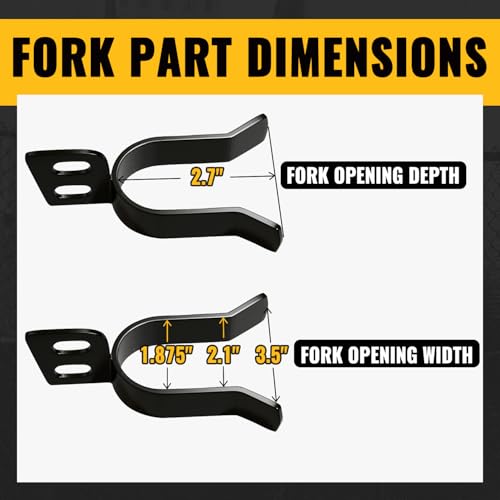 VIVIDA 1-3/8" x 1-7/8" Chain Link Fence Gate Latch, Black Fork Latch, 1 PCS - size: 1-3/8" x 1-7/8" (1 PCS)