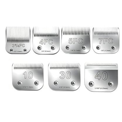 7PCS Dog Grooming Blades Compatible with Andis Dog Clippers - size: Blades-007