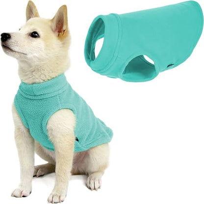 Gooby Stretch Fleece Vest Dog Sweater, Mint, Medium - color: Mint, size: Medium Length (11.5")