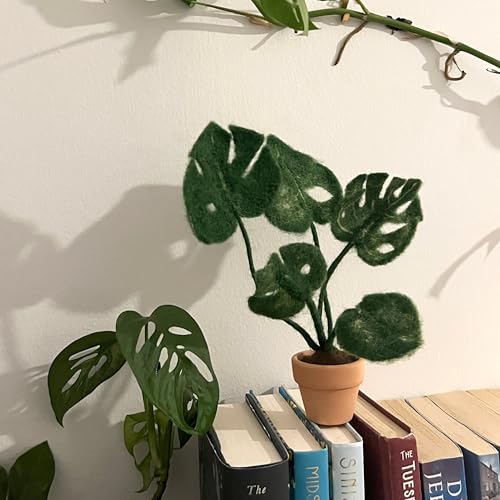 Wizardi Beginner Needle Felting Kit for Adults - Monstera. Floral Felting Kit 15cm High. Felting Tools. Wool Felting Supplies. Felt Crafts. Wool Felt. The Makerss - color: Monstera