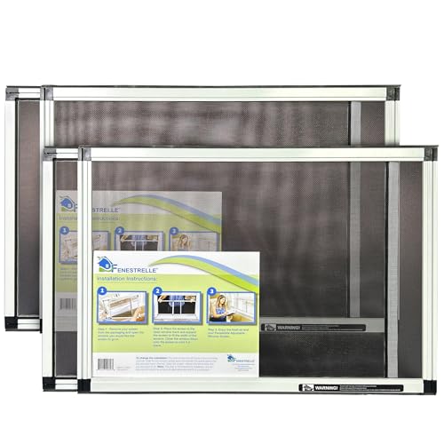 Fenestrelle Expandable Window Screen, 15″ H × 21″–40″ W Horizontal, 2-Pack - size: Medium (15" H x 21"-40" W)