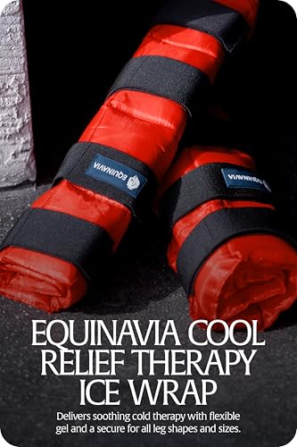 Equinavia Cool Relief Therapy Equine Ice Boots for Horses-Gel Cooling Wraps - color: Red