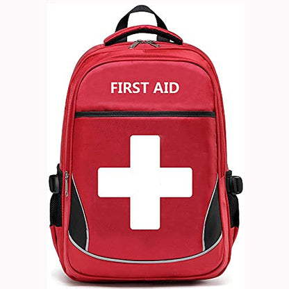 First Aid Bag Empty Red Emergency First Responder Trauma Multi-Pocket Traveling Field Trips Camping Essentials (Red, 1 Piece) - color: Red, 1 Piece