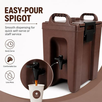 YUANHAO 2.5 Gallon Insulated Beverage Dispenser - size: 2.5 GAL