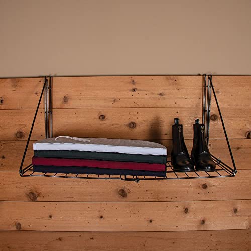 Easy-Up Portable Hanging Shelf for Horse Show | Heavy Duty Steel Mesh | Folds for Easy Transport | Size 36L x 18D