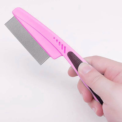 Flea Comb for Dogs and Cats, Fine-Toothed Pet Combs for Detangling or Dematting Face & Paws