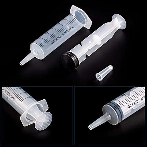 60ml/cc Syringes with Tube 40 Inch Handy Plastic Tubing and Adapter Tip - size: 60ML/CC