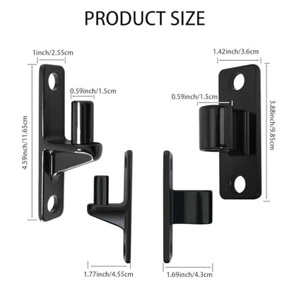 Heavy Duty 304 Stainless Steel Wall Mount Gate Hinges, 4-Pair with 5/8" Hinge Pin, 600LB Capacity for Farm, Metal & Wooden Gates, Wall & Post Mount (Screws & Anchors Included)