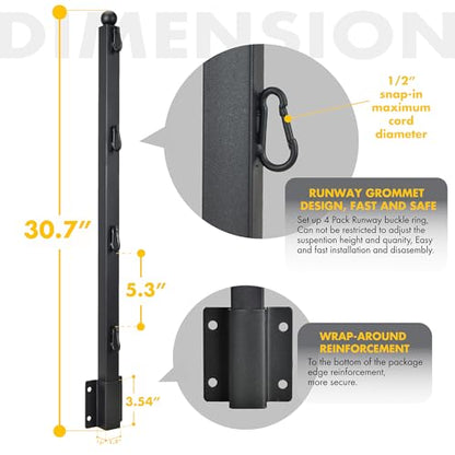 6-Pack 31" Fence Post Extender Heavy Duty Barbed Wire Extension Arm - color: Set 6, size: 0 Degree
